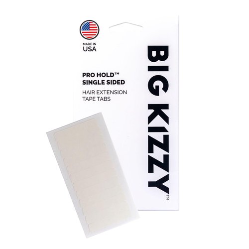 Big Kizzy Single Sided Pro Hold Replacement Tape for Hair Extensions - 5-7+ weeks of wear - Strong Hold and Residue Free One Sided Tape for Extensions - 600 tabs