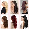 22 Inches Ponytail Extension Claw Clip Hair Extensions Ponytail Long Curly Wave Hair Extension F8/22 Natural Looking Synthetic Hairpiece for Women