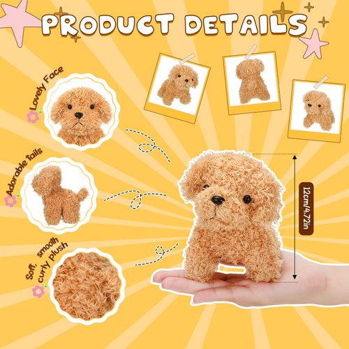 Sumind 9 Pcs Mini Plush Dog Stuffed Animals Bulk Dog Plush Party Favors Small Soft Plush Dog Toy for Goodie Bag Fillers Kids Baby Show Birthday Valentine's Day Gift(Long Plush Puppy)