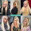 XFMF 613 Lace Front Wig Human hair, 13x4 Blonde Straight Lace Front Wigs Human Hair 613 HD Lace Frontal Wig 180% Density, Lace Front Wigs Human Hair Pre Plucked With Baby Hair (20 inch)