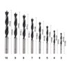 Gunpla 8pcs Wood Drill Bits Set, Carbon Steel Twist Brad Point Drill Bits Woodworking Bore Holes Durable Drilling Tools Kit with Storage Case for Wooden Plywood Chipboard Plastics