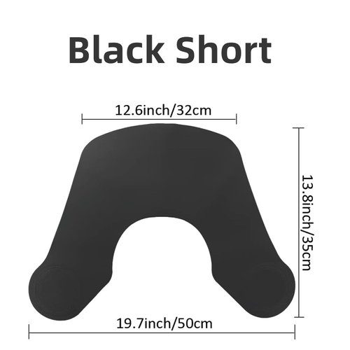 Wokyo Silicone Hair Cutting Collar, Non-slip Hair Cutting Mat Haircut Cape Catcher Neck Wrap Guard Neck Fitting Accessories Professional Hair Salon Stylist Supplies (Black short)