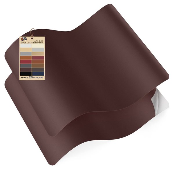 Self Adhesive Leather Repair Kit Furniture 8.3×11 inch Leather Patch Tape for Car Seat, Couch Jacket Sofa Dark Brown