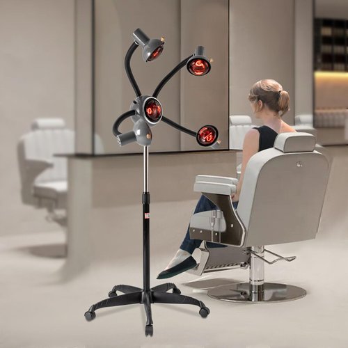 YIYIBYUS 5 Heads 110V Infrared Dryer Hair Drying Care,Professional Orbiting Rollerball Infrared -Stand Hair Dryer,Salon Drying Perming Machine Adjustable Height Flexible Arms with Wheels