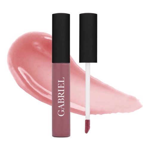 Gabriel Cosmetics Lip Gloss, Natural Lipgloss, Paraben Free, Vegan, Gluten-free,Cruelty-free, Non GMO, High performance and long lasting, Infused with Jojoba Seed Oil and Aloe, 27 fl oz. (Softberry)