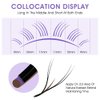 NATUHANA YY Eyelash Extension 0.10mm LU Curl 8-14mm Mixed Makeup Tray Lash Supplies Premade Fans Y Shape Volume Lash 12Raws/Case Premium Faux Mink False Lash Extensions (8-14 MIX, black ;0.10 LU)
