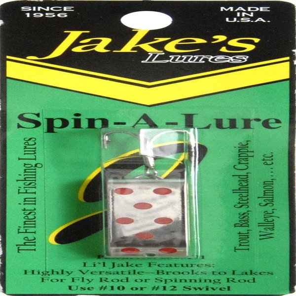 Jake'S Lures Spin Fishing Equipment, 1/4 oz, Silver with Red