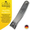 Camila Solingen CS15 3" Fingernail Clipper and Toenail Clipper for Manicure and Pedicure - Professional Nail Clippers with Precision Super Sharp Blades - German Stainless Steel Cuticle Trimmer