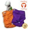 PETTING IS CARING Dog Diapers Washable & Reusable Female Dog Diapers Materials Durable Machine Washable Solution for Pet Incontinence and Long Travels - 3 Pack Set (S, Solid)