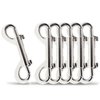 Zorveiio 6 Pcs 2.7 Inch Double Ended Bolt Snaps Hook, Zinc Alloy Double Snap Hook Chain Clips for Dog Leash Key Chain Horse Tack Pet Feed Bucket Garage Use, Silver