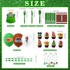 211PCS Football Party Supplies Football Theme Birthday Party Decorations Includes Football Plates and Napkins Football Tableware Set for Football Game Day Supplies, Serve for 20