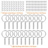 Flasoo 360Pcs Keychains for Crafts, Resin Include Key Rings with Chain, Jump Rings, Screw Eye Pins for DIY Keychain Making