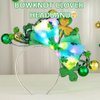 Kisshine Light Up Headband LED St Patrick's Day Headbands Green Bowknot Hair Band Shamrock Festival Rave Costume Hair Accessories for Women and Girls