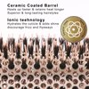 ZIBARBER Small Round Brush with Boar Bristle, Thermal Ceramic & Ionic Roller Hair Brush for Blow Drying, Curling&Straightening, Heat Styling + 4 Sectioning Hair Clips (Barrel 1 Inch)