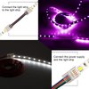 10 Packs 4 Pin LED Strip Light Connectors 10 mm, Solderless Led Strip Connector, Track Lighting Connectors for Waterproof RGB LED Strip Lights 16.4 Feet Conductor Extension Cable with Screwdriver