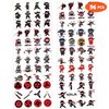 Ninja Temporary Tattoos Birthday Themed Party Supplies Decorations Favors 8 Sheets 96PCS Decor Cute Stickers Tattoo for Class School Prizes Gift for Kids Boys Girls Carnival Christmas Rewards