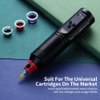 Rattlesnake Rotary Tattoo Machine Pen 1850mAh Power LED Digital Display Japan Motor(matte black)