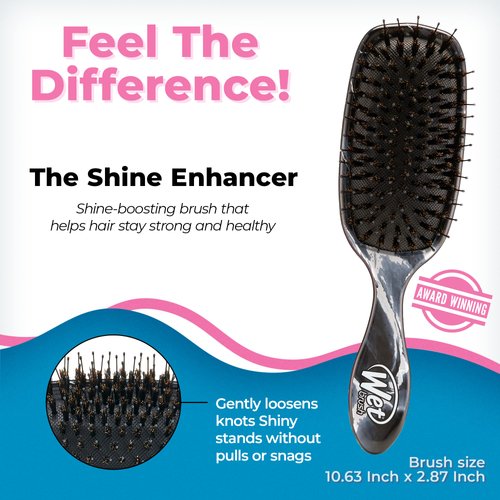 Wet Brush Shine Enhancer Paddle Brush, Marble Onyx - Hair Detangler Brush with Ultra Soft Bristles, Infused With Natural Argan Oil, Shiny Detangle & Smooth Hair, Wet or Dry, For All Hair Types