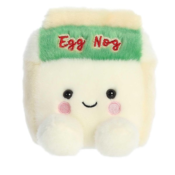 Aurora® Festive Palm Pals™ Emery Eggnog™ Stuffed Animal - Pocket-Sized Play - Collectable Fun - White 5 Inches