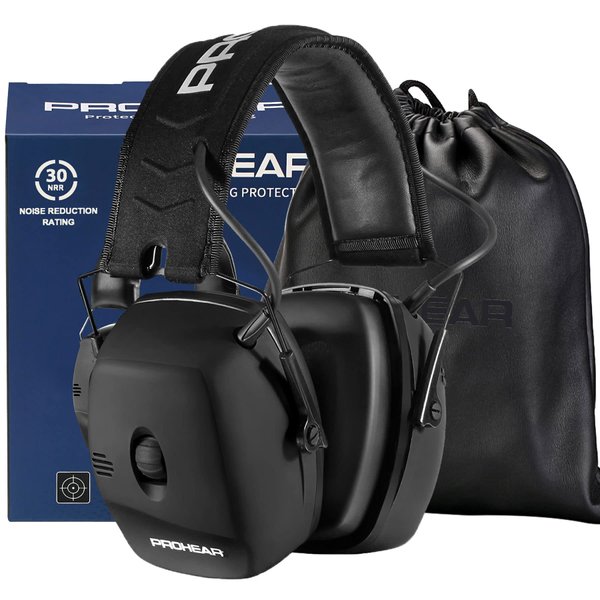 PROHEAR 056 Electronic Shooting Ear Protection Muffs, NRR 30dB Noise Reduction for Gun Range, Sound Amplification Earmuffs for Hunting