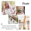 Unsutuo 2 Tiers Bride Wedding Veil Short Fingertip Bridal Tulle Veil with Comb and Cut Edge (White)