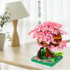 OundarM Mini Cherry Blossom Treehouse Bonsai Tree Building Blocks Set, Botanical Collection Building Set for Adults, 14+ Teens, Home Decor Accessories (2028 Pcs)