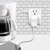 Outlet Extender, HICITY Multi Plug Outlet with 6 Electrical Outlets Adapter, 3-Prong Wall Outlet Tap for Cruise Ship Home Office Dorm, White (2 Pack)