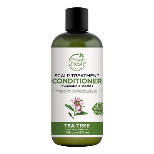 Petal Fresh Pure Scalp Treatment Tea Tree Conditioner, Nourishes the Scalp, Reduces Itchy Scalp and Irritation, Infused with Essential Oils, Vegan and Cruelty Free, 16 Fl. oz