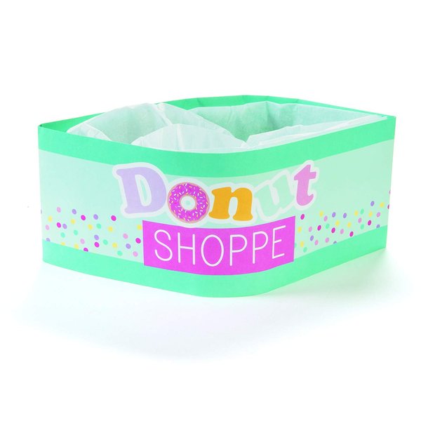 Donut Party Hats for Kids - Set of 12 Donut Shoppe Paper Hats - Party Accessories and Supplies