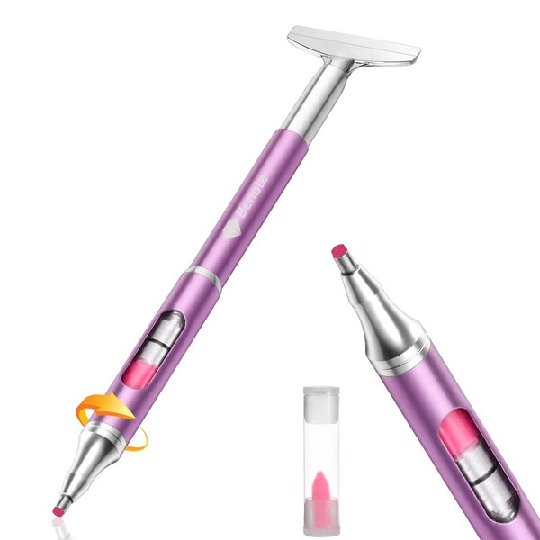 Benote Diamond Art Painting Pen Refillable Wax, Diamond Paint Accessories Refillable Wax Pen Self-Stick Drill Pens with Metal Correction Plate for Art DIY Craft - B18