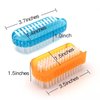 Nail Brush Two Sided Hand Fingernail Scrub Brushes Soft Stiff Bristles Scrubber Nails Toes Cleaning Brush for Men Women Kids - 4 PCS