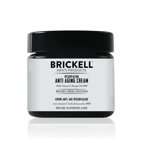 Brickell Men's Products Resurfacing Anti-Aging Face Cream For Men, Natural and Organic Face Moisturizer, Vitamin C Cream For Wrinkles, 2 Ounce, Scented