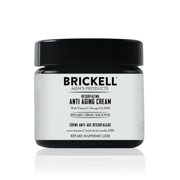 Brickell Men's Products Resurfacing Anti-Aging Face Cream For Men, Natural and Organic Face Moisturizer, Vitamin C Cream For Wrinkles, 2 Ounce, Scented