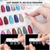 Nail Display Book Plastic Nail Color Book, C10 Nail Polish Display Color Chart with Clear Nail Tips and Nail Polish Number Labels