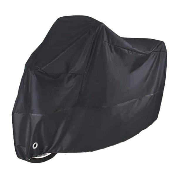 LONGLUOSI Motorcycle Cover Waterproof Windproof Outdoor Dustproof All Weather Protection,Anti-Theft Silver Lock Holes & Storage Bag, 190T Anti UV