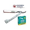 DOVO Shavette Steel Handle Straight Razor with Red Holder and FREE 100 DERBY Professional Single Edge Blades