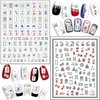 Mahjong Nail Art Stickers, 3D Self-Adhesive Nail Sticker Holographic Funny Chinese Mahjong Playing Cards Game Nail Art Decals Design for Women Girls Manicure Decoration, Acrylic Lucky Nail Art Tips