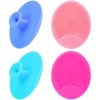 Baby Silicone Cradle Cap Brush, Baby Bath Shape Silicone Baby Cradle Cap Exfoliate and Massage Shampoo Scalp Scrubber for Hair Care and Body Care 4 Pack (Blue&Green&Pink&Red)