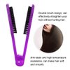Double Sided Brush, Clamp Hair Brushes Straightener Anti-Static Styling Comb Hairdressing Tool V-Shape Hair Splint Combs Women Men Brushes for Home Barber Shop(Purple)