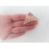 Generic Small/medium rose gold or silver triangle metal hair claw clip (Primary color: Rose gold), 1 Count (Pack of 1)