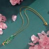 VIBILIA Healing Crystal Necklace Tree of Life Wire Wrapped Malachite Stone Point Pendant Necklace Hexagonal Reiki Spiritual Quartz Gemstone Jewelry for Women Men