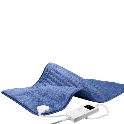 Electric Heating Pad for Back, Shoulder, Neck and Menstrual Pain Relief with 6 Timer & Temperature Options, Gift for Women, Peacock Blue