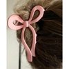 Bmobuo Bows Claw Clips 3Pcs Hair Bows for Women Hair Ribbon 5 Inch Hair Clips Trendy Claw Clips for Thick Hair Pink Ribbon Clips White Coquette Bows