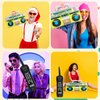 5 Pieces Inflatable Radio Boombox Inflatable Mobile Phone,Retro Mobile Phone for 80's 90's Party Decorations,Hip Hop Costume,Birthday Theme Party Photo