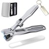 Gloniawor Nail Clippers,Nail Clippers with Catcher,Keychain Nail Clipper,Fingernail Clipper,Nail Clippers for Men,Toe Nail Clippers for Thick Nails for Seniors (Silver)