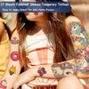 CHARLENT Kids Full Half Sleeves Temporary Tattoos - 27 Sheets Mixed Full Half Arm Tattoos Stickers for Boys Girls Birthday Party Favors Goodie Bag Fillers