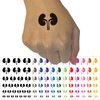 Kidneys Organs Anatomy Body Part Temporary Tattoo Water Resistant Fake Body Art Set Collection - Dark Blue (One Sheet)