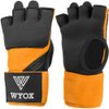 WYOX Gel Premium Hand Wraps for Boxing Gloves, Quick 80cm Wrist Wraps, Padded Knuckle Boxing Wraps for Men, Women, Muay Thai Hand Wraps, MMA Kickboxing Martial Arts Inner Glove (Orange, S-M)