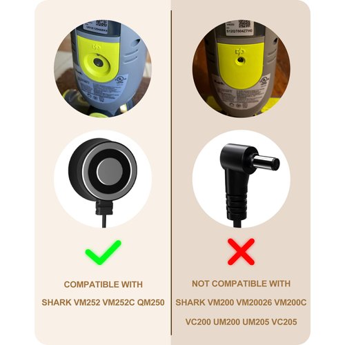 FGIEU Replacement for Shark VM252 Magnetic Charger, Replacement for Shark VACMOP Charger Compatible with Shark Vm252 Vm252c Qm250 VACMOP Pro Cordless Hard Floor Vacuum Mop Charger