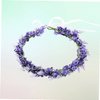 BIUDECO 2pcs Lavender Floral Wreath Lavender Flower Hawaiian Flower Lavender Headband Bridal Headpieces for Wedding Wreath Flower Headpiece Lavender for Women Fairy Hair Blue Flower Bride